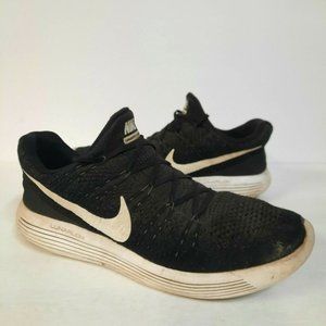 Nike Lunarepic Low Flyknit 2 Running Shoes Sneakers Mens Size 11 Black White